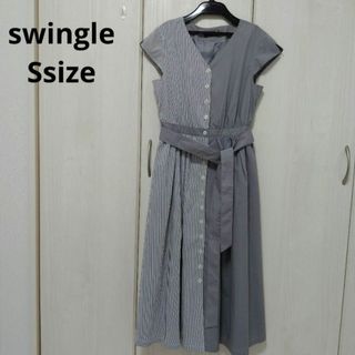 スウィングル(Swingle)のswingle☆ロングシャツワンピース Sサイズ(ロングワンピース/マキシワンピース)