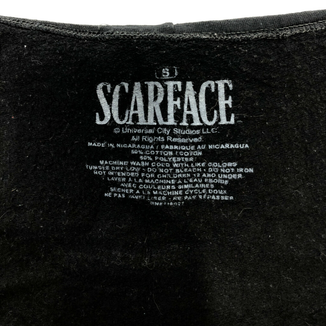 SCARFACE スカーフェイス スウェット パーカー ムービーT ブラック (メンズ S) 中古 古着 Q7053 メンズのトップス(パーカー)の商品写真
