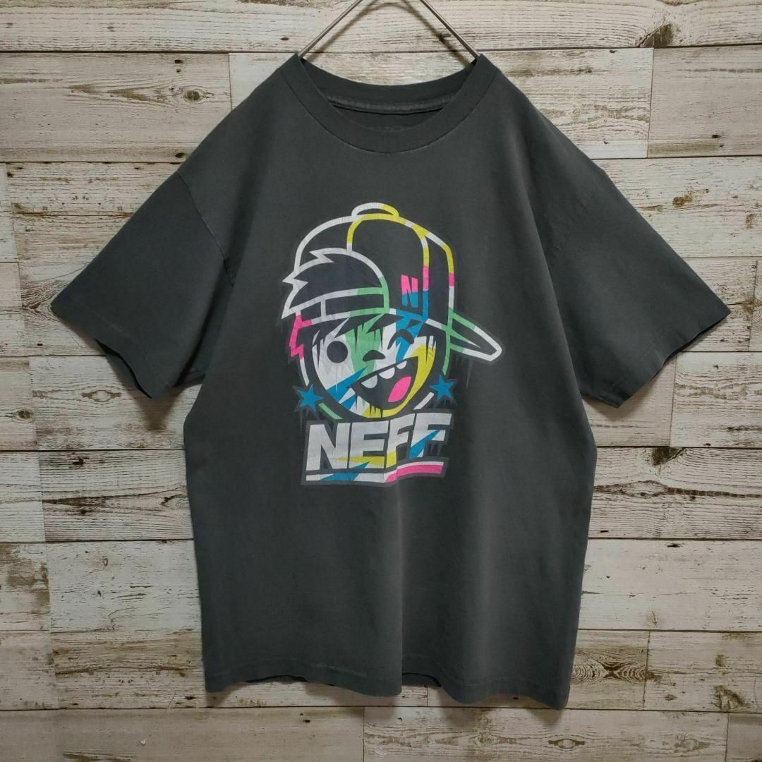 Neff(ネフ)の【601】USA製　NEFF　ネフ　ビッグプリント半袖Tシャツ　古着 メンズのトップス(Tシャツ/カットソー(半袖/袖なし))の商品写真