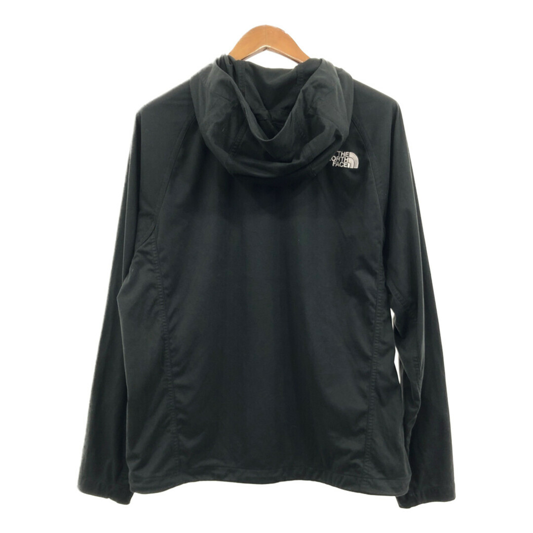 THE NORTH FACE(ザノースフェイス)のTHE NORTH FACE ノースフェイス フルジップ フリース パーカー アウトドア ワンポイント ブラック (メンズ L) 中古 古着 Q7054 メンズのジャケット/アウター(その他)の商品写真