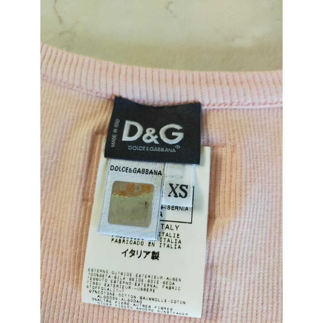 DOLCE&GABBANA(ドルチェアンドガッバーナ)のD＆G DOLCE＆GABBANA レース　サテン　トップス レディースのトップス(カットソー(半袖/袖なし))の商品写真