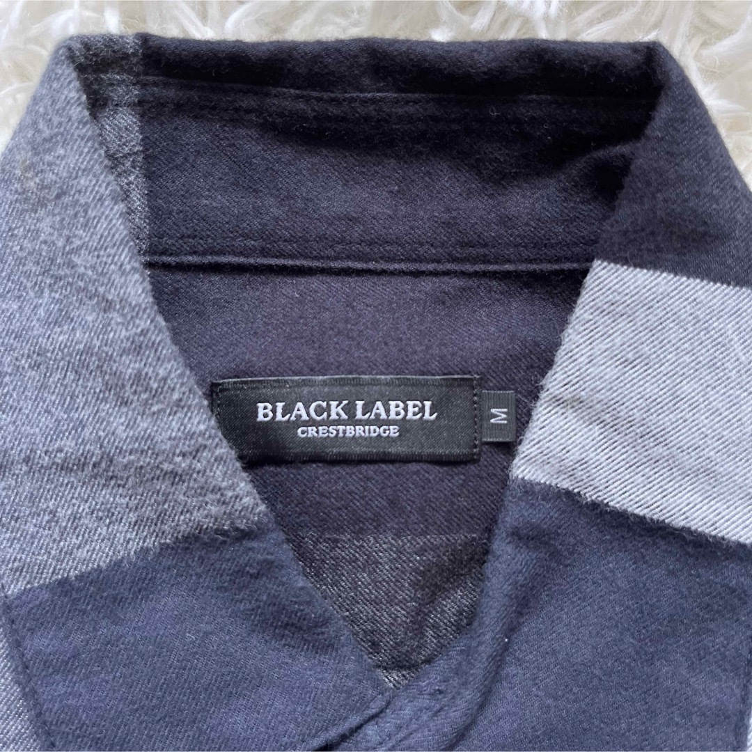 BLACK LABEL CRESTBRIDGE(ブラックレーベルクレストブリッジ)の極美品　ブラックレーベル　クレストブリッジチェックシャツ　M ネイビー系 メンズのトップス(シャツ)の商品写真