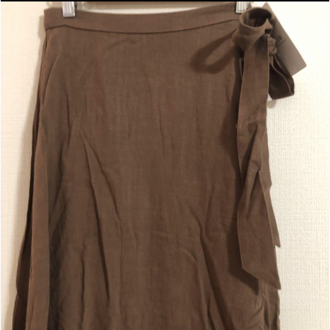 fifth(フィフス)の新品タグ付！fifth ナチュラルリネンフレアラップスカート レディースのスカート(ロングスカート)の商品写真