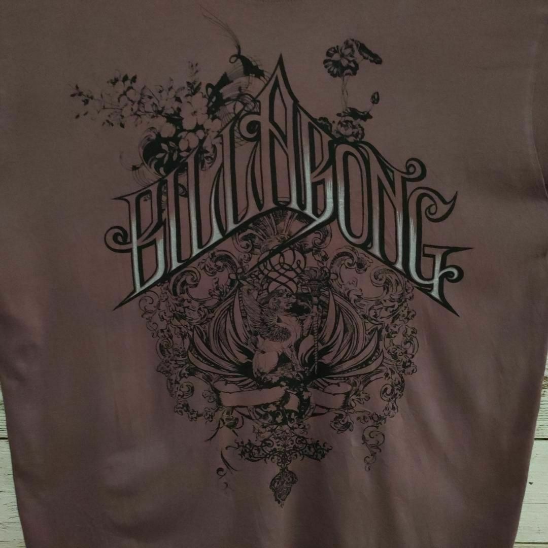 billabong(ビラボン)の【603】USA製　 ビラボン　ビックプリント　半袖Tシャツ　えんじ色　古着 メンズのトップス(Tシャツ/カットソー(半袖/袖なし))の商品写真