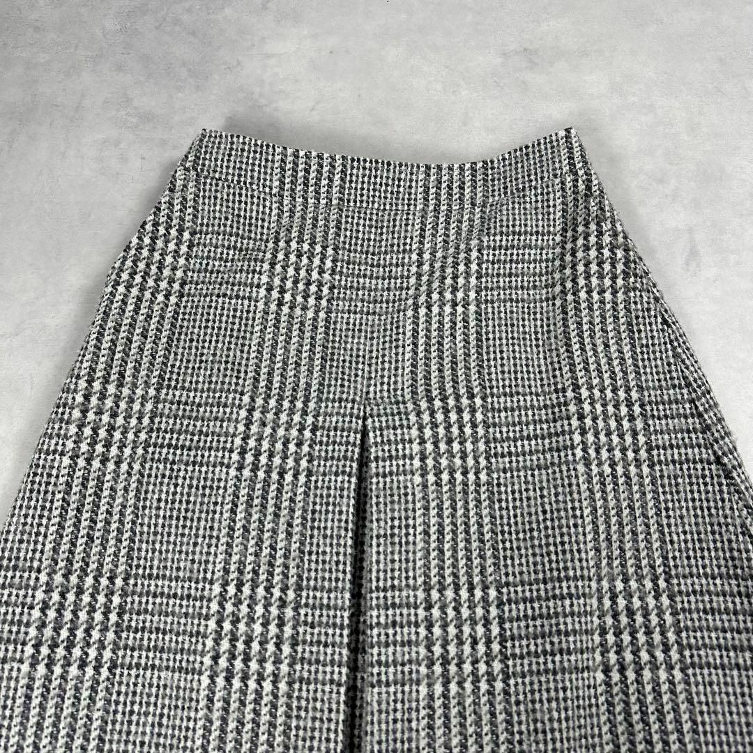 23区(ニジュウサンク)の23区　ツイードチェック フロントタックAラインスカート　34 Sサイズ レディースのスカート(ひざ丈スカート)の商品写真