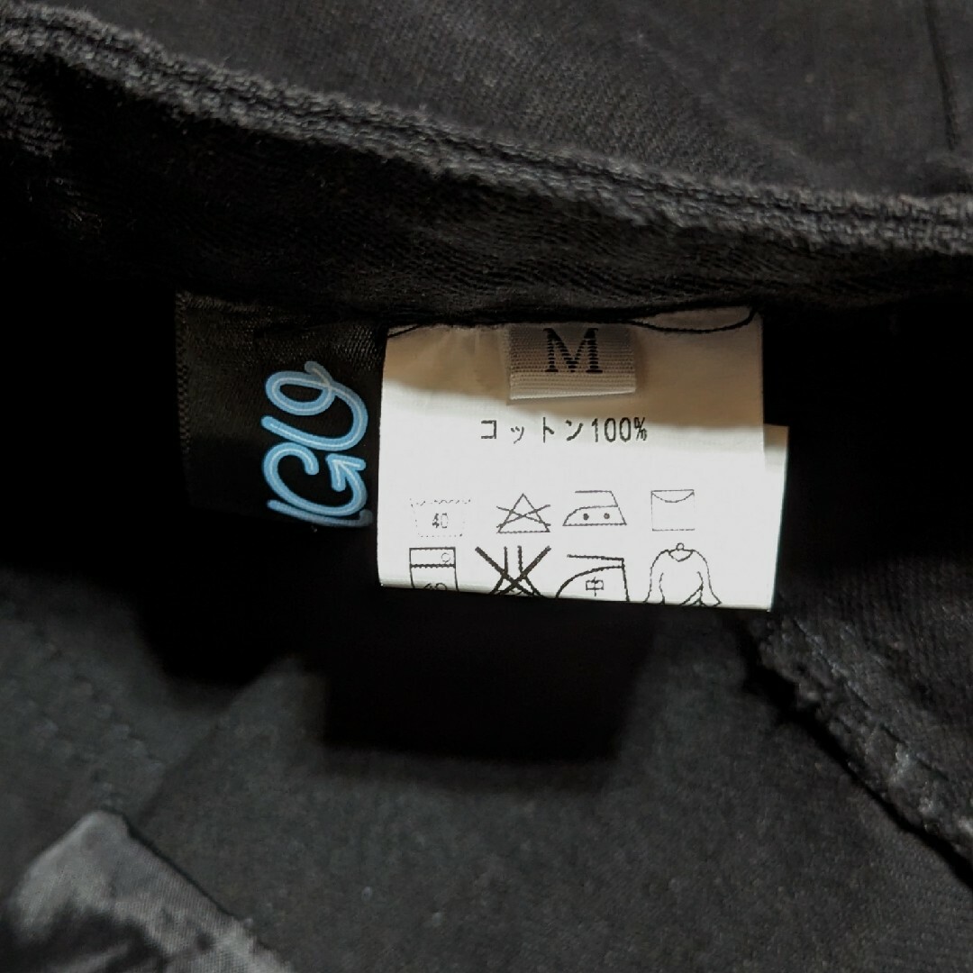 MGV黒カーゴパンツデニムメンズMサイズ メンズのパンツ(ワークパンツ/カーゴパンツ)の商品写真