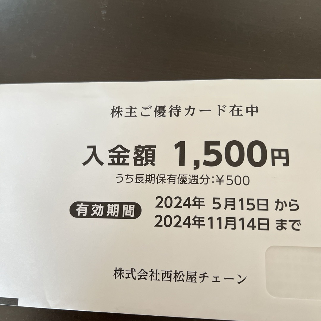 西松屋優待カード チケットの優待券/割引券(その他)の商品写真