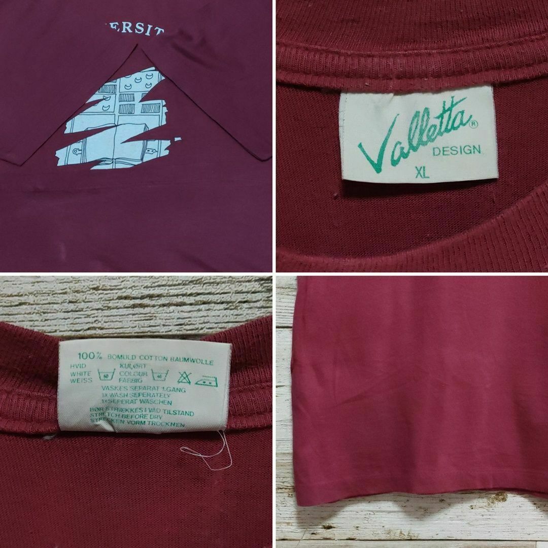 【604】80s　USA古着　マルタ大学ロゴプリントシングルステッチTシャツ古着 メンズのトップス(Tシャツ/カットソー(半袖/袖なし))の商品写真