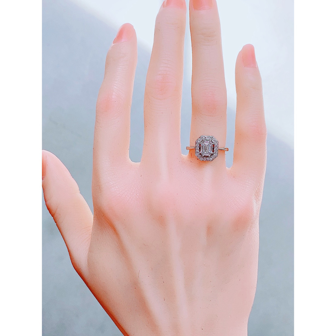 ★1〜1.5ct★✨バケットダイヤモンドプラチナミステリーリング指輪 レディースのアクセサリー(リング(指輪))の商品写真