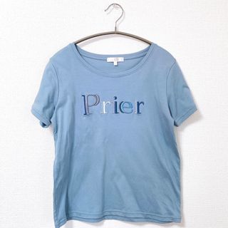 リエンダ(rienda)のrienda リエンダ Prier T-SH Tシャツ 半袖 水色 青 ブルー(Tシャツ/カットソー(半袖/袖なし))