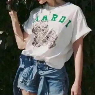 限定品❣️MARDI MERCREDI　紗栄子　コラボ　プードル　Tシャツ