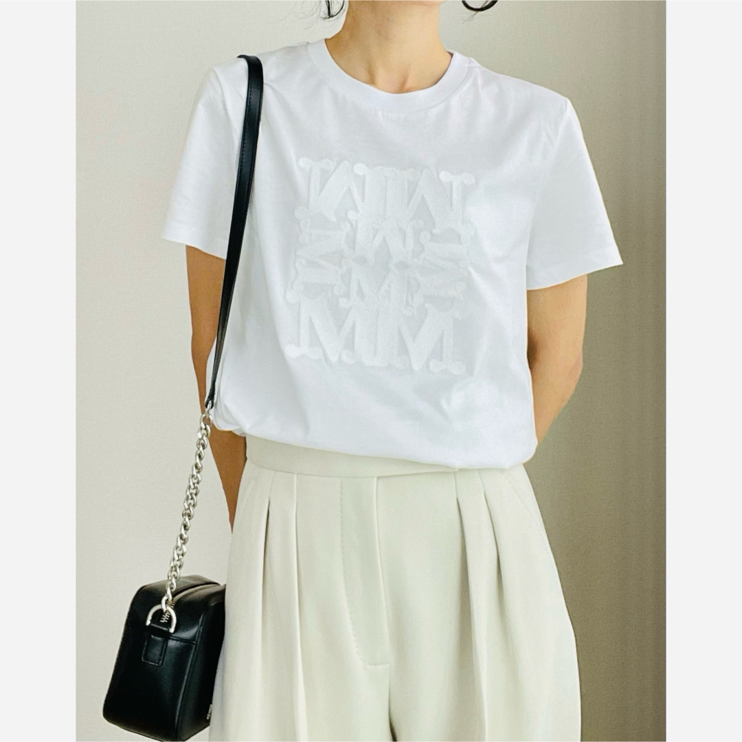 Max Mara(マックスマーラ)の【新品未使用】Max Mara ピュア コットン アップリケ Tシャツ メンズのトップス(Tシャツ/カットソー(半袖/袖なし))の商品写真