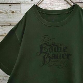 エディーバウアー(Eddie Bauer)の【612】EddieBauerエディーバウアービックロゴTシャツグリーンＸＬ古着(Tシャツ/カットソー(半袖/袖なし))
