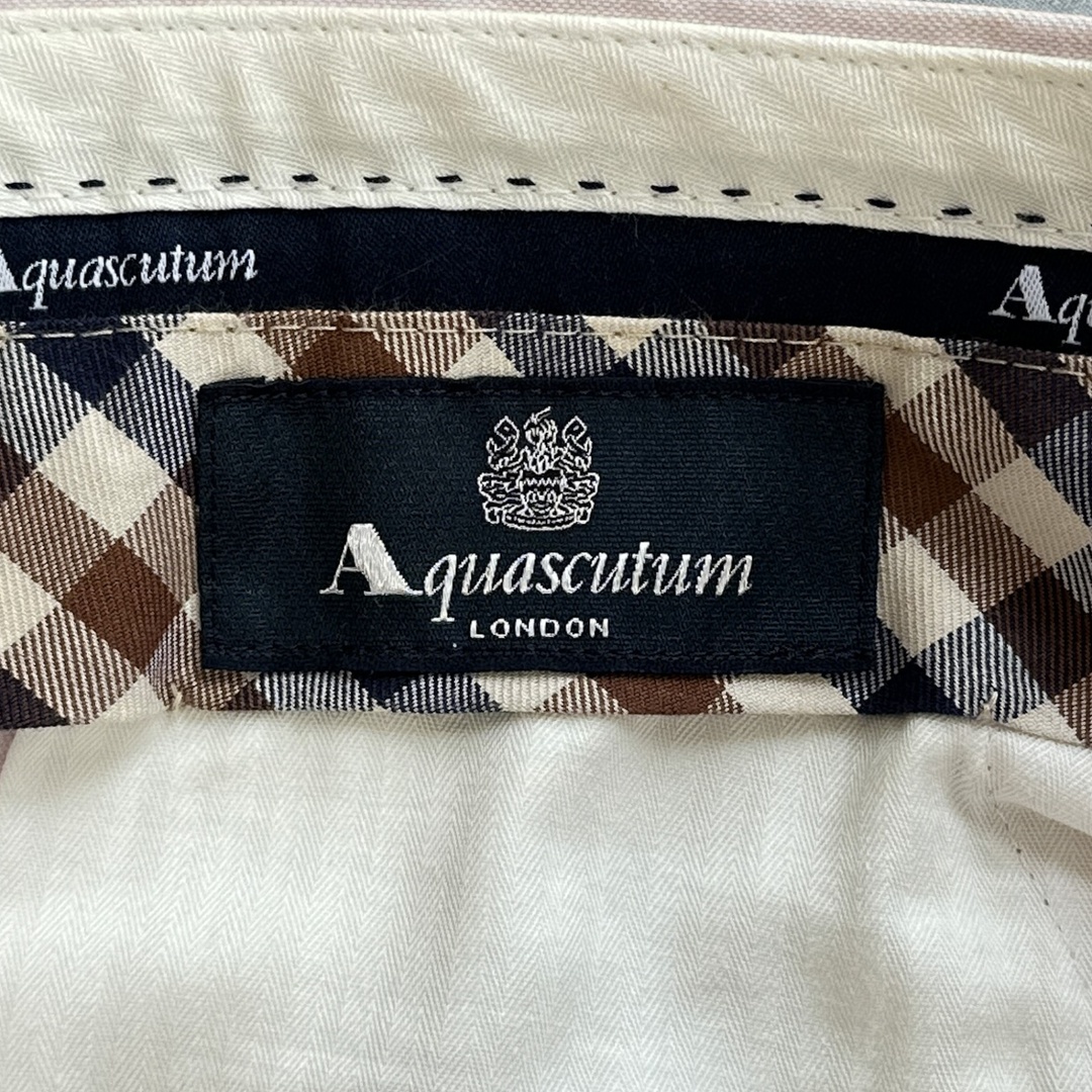 Aquascutum アクアスキュータム スラックス ピンク系 コットン サイズ88 ヴィンテージ 衣B 6 メンズのパンツ(スラックス)の商品写真