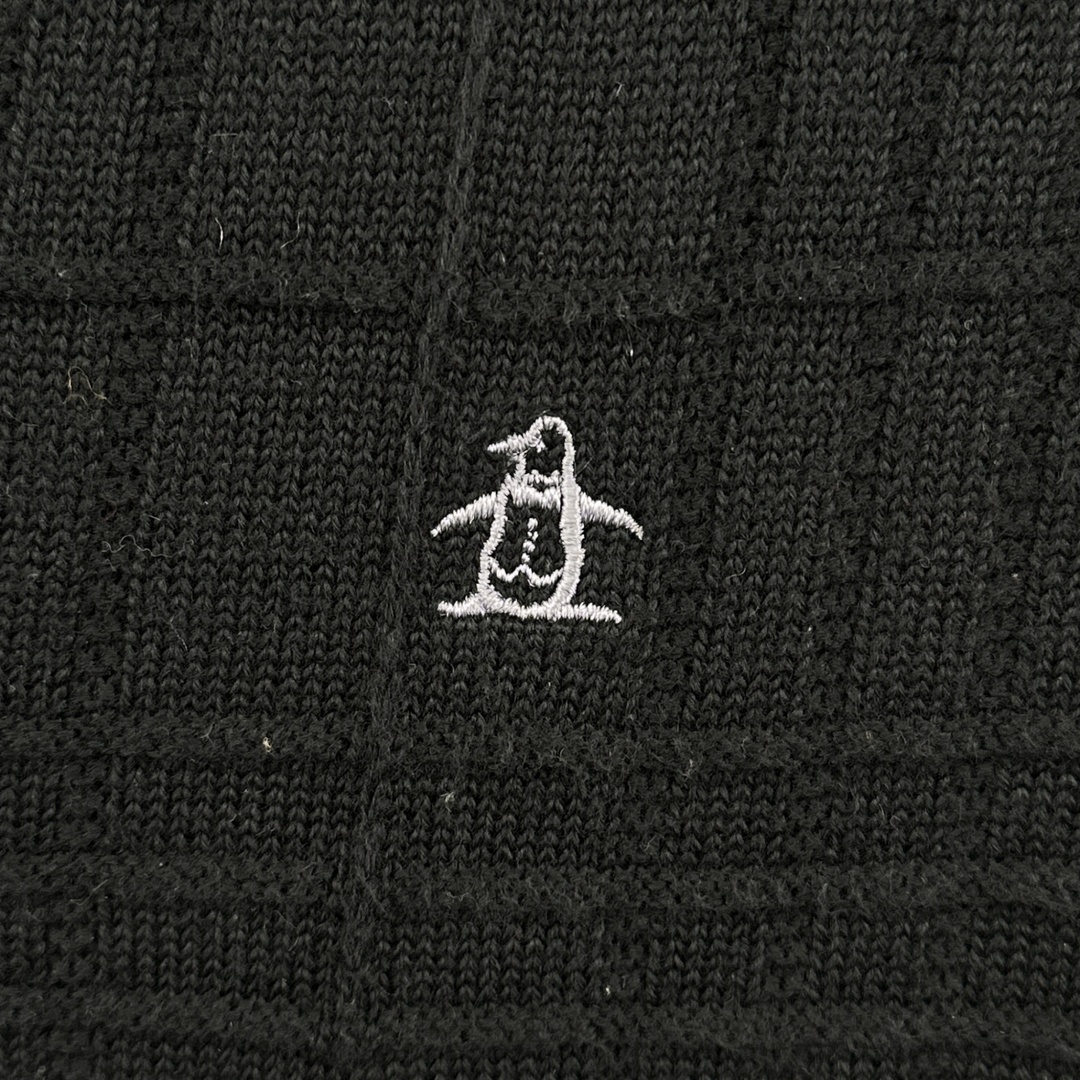 Munsingwear マンシングウェア ニットベスト ゴルフ コットン ブラック サイズM ヴィンテージ 衣 ネ メンズのトップス(ベスト)の商品写真