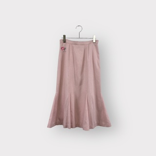 シルク100% LEONARD レオナール スカート シルク ピンク サイズ66-92 ヴィンテージ 衣A ネ(ニット/セーター)
