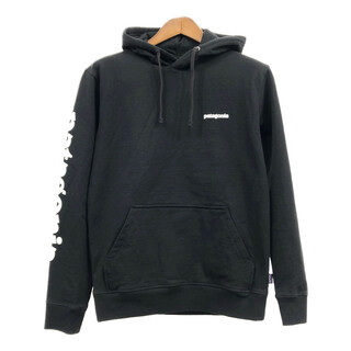 patagonia - patagonia パタゴニア ロゴ スウェット パーカー アウトドア 袖プリント ワンポイント ブラック (メンズ S) 中古 古着 Q7063