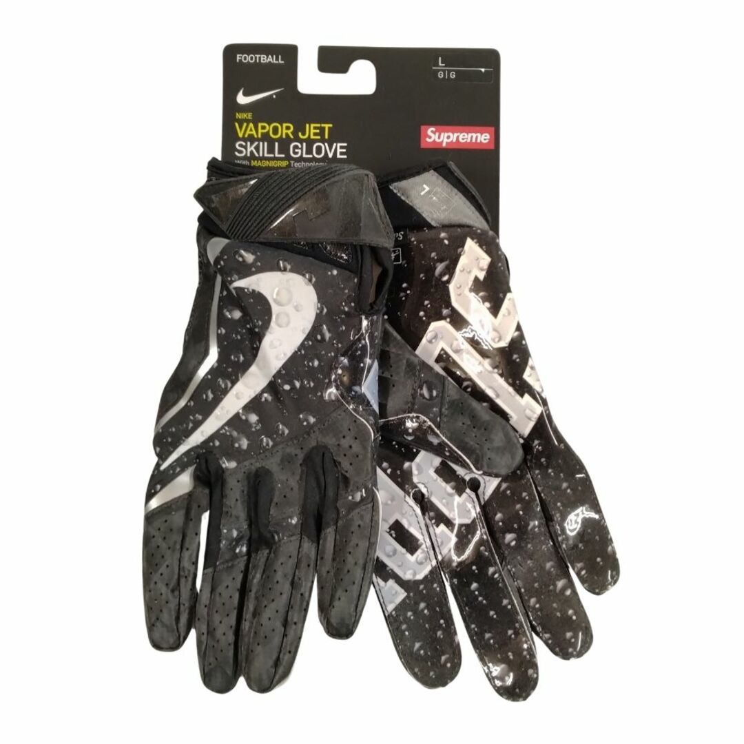 Supreme(シュプリーム)のSUPREME シュプリーム × NIKE ナイキ Vaper Jet 4 0 Football Gloves フットボール グローブ ブラック サイズL 正規品 / 34005 メンズのファッション小物(手袋)の商品写真