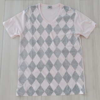 ティーケー(TK)のTK　トップス　アーガイル　グレー　ピンク　メンズ(Tシャツ/カットソー(半袖/袖なし))
