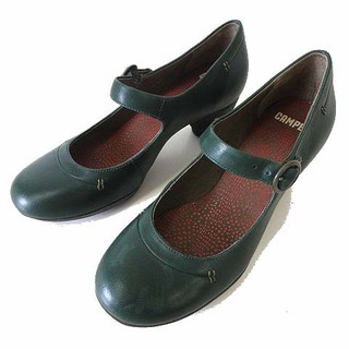 カンペール CAMPER パンプス 本革 レザー 36 緑 23.0cm 靴