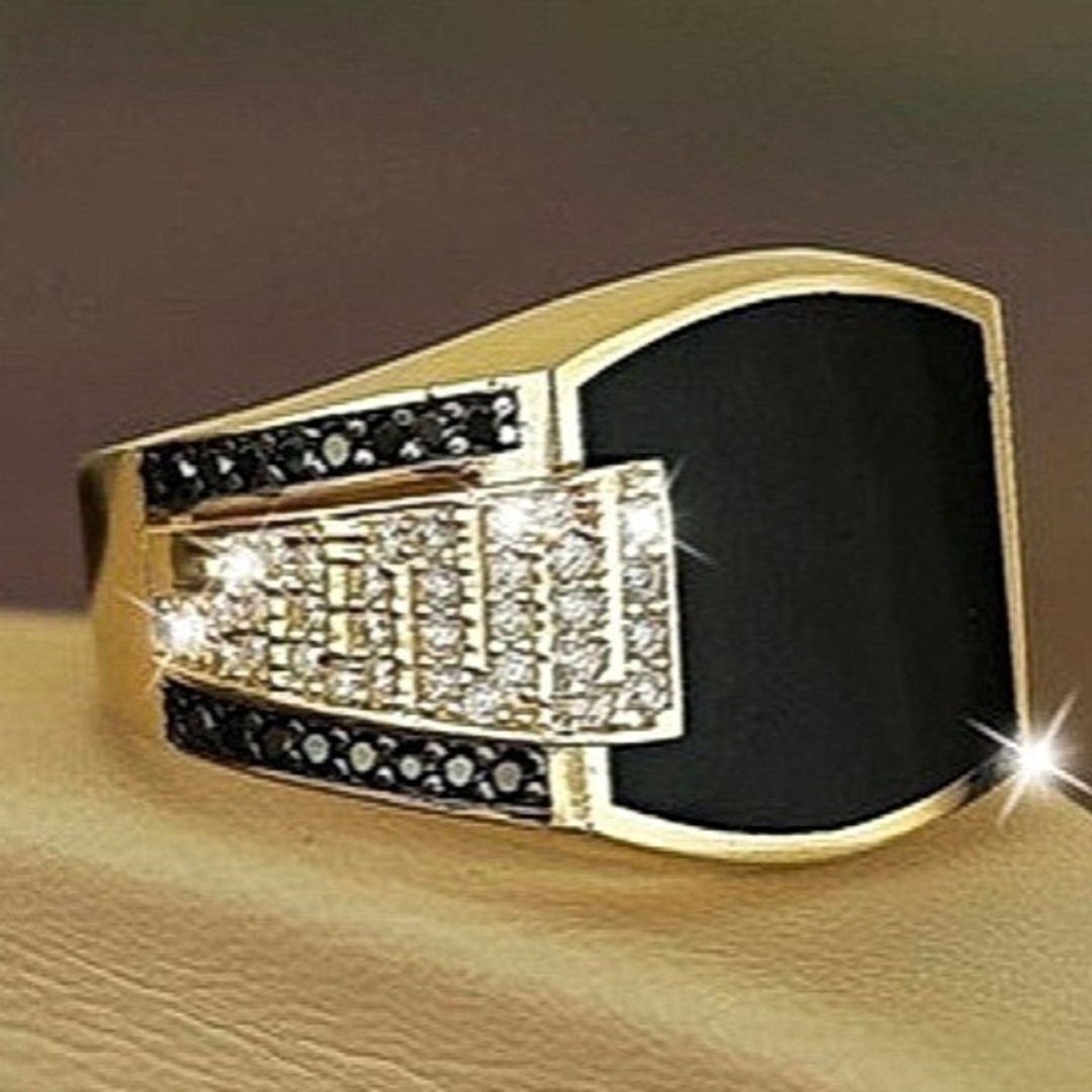 【残り僅か★】　ゴールド　ブラック　リング　指輪　　高級感　ストリート　ロック メンズのアクセサリー(リング(指輪))の商品写真