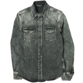 ドルチェアンドガッバーナ(DOLCE&GABBANA)のDOLCE&GABBANA ドルチェアンドガッバーナ 23SS イタリア製 STRETCH DENIM WESTERN SHIRT ストレッチデニムウエスタンシャツ G5JC8D G8HD8 39 ブラック 長袖 トップス【中古】【DOLCE&GABBANA】(シャツ)