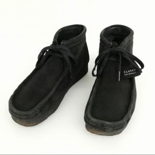 クラークス(Clarks)のWALLABEE ワラビー ブーツ  スウェード UK7.5 ブラック(その他)