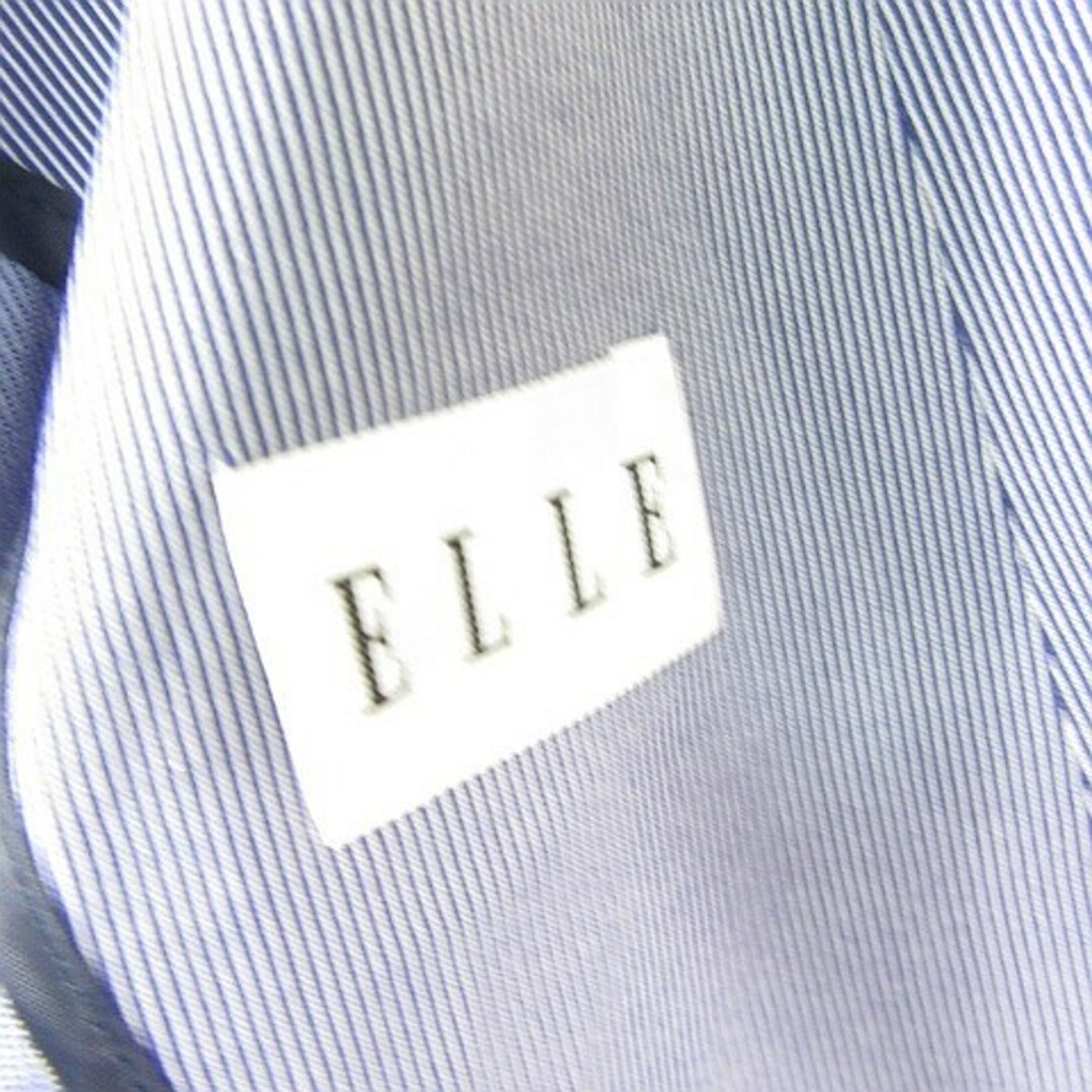 ELLE(エル)のエル ELLE テーラード ジャケット コットン 38 ブルー レディースのジャケット/アウター(その他)の商品写真