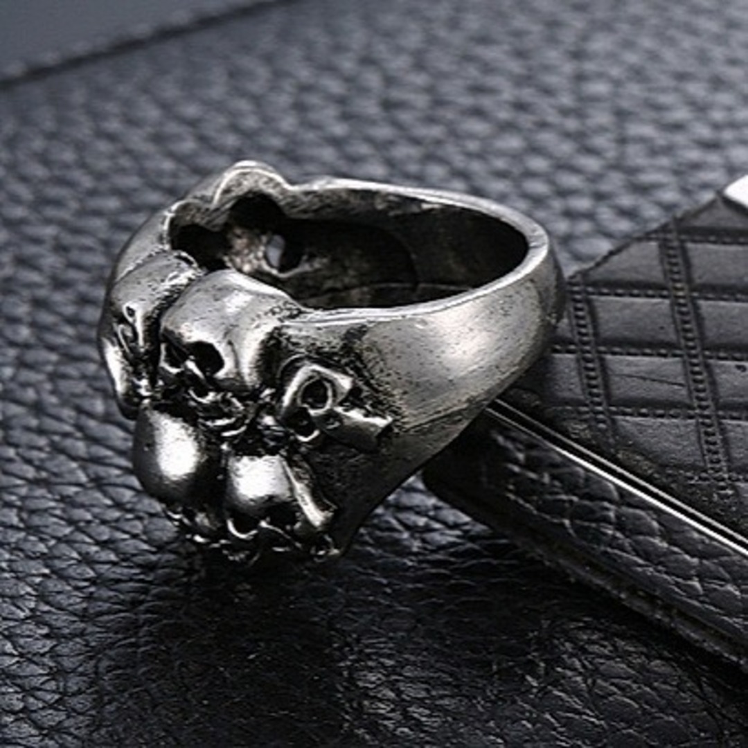 【在庫僅か★】　スカル　骸骨　ドクロ　指輪　リング　アクセサリー　ヴィンテージ メンズのアクセサリー(リング(指輪))の商品写真
