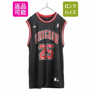 アディダス(adidas)のNBA オフィシャル アディダス ブルズ メッシュ タンクトップ メンズ L adidas ユニフォーム バスケ ゲームシャツ ジャージ ブラック 重ね着(バスケットボール)