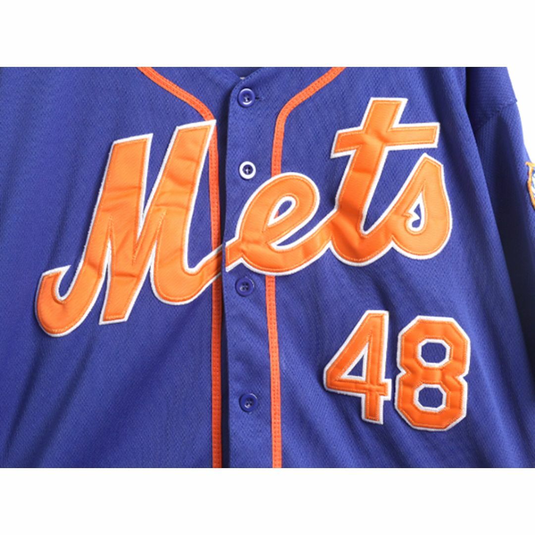 最新入荷 MLB オフィシャル Majestic メッツ ベースボール シャツ メンズ ユニフォームシャツ