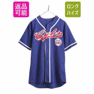 MLB オフィシャル TRUE FAN カブス ベースボール シャツ メンズ M / 古着 ゲームシャツ ユニフォーム メジャーリーグ 半袖シャツ 大リーグ(ウェア)