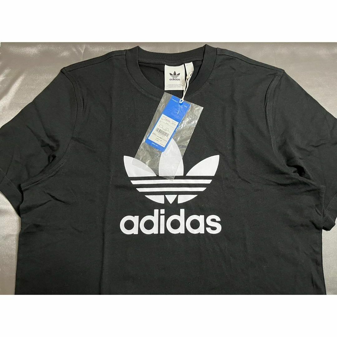 adidas(アディダス)の新品 L アディダス オリジナルス ロゴ Tシャツ 黒 白 シンプルT メンズのトップス(Tシャツ/カットソー(半袖/袖なし))の商品写真