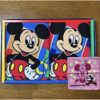 Disney - ディズニー ミッキーマウス タオル  ２枚組　フェイスタオル ＋ おまけ付き