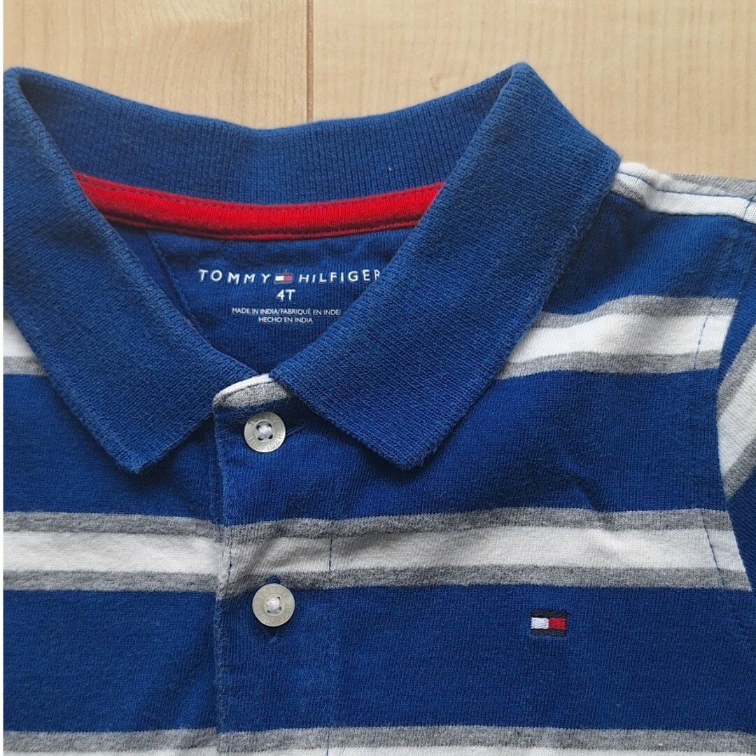 TOMMY HILFIGER(トミーヒルフィガー)のトミーヒルフィガー　キッズポロシャツ4T キッズ/ベビー/マタニティのキッズ服男の子用(90cm~)(Tシャツ/カットソー)の商品写真