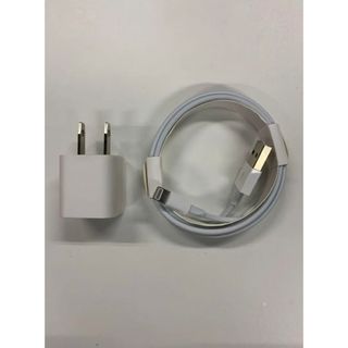 iphone  ライトニングケーブル 2mアダプター充電器　2点新品 (バッテリー/充電器)