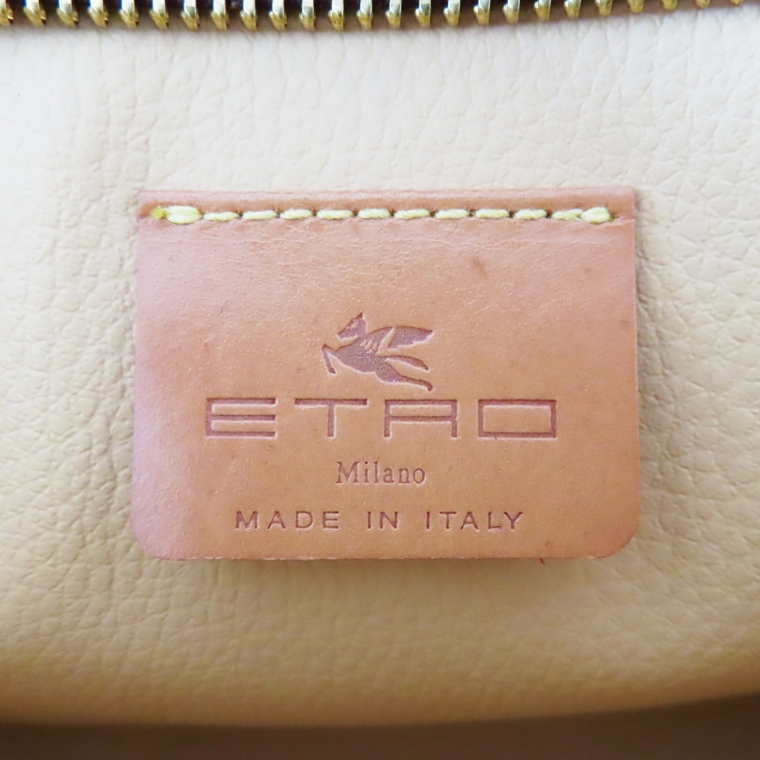 ETRO(エトロ)のM05 ETRO エトロ ペイズリー柄 PVC/レザー セカンドバッグ クラッチバッグ ブラウン メンズのバッグ(セカンドバッグ/クラッチバッグ)の商品写真
