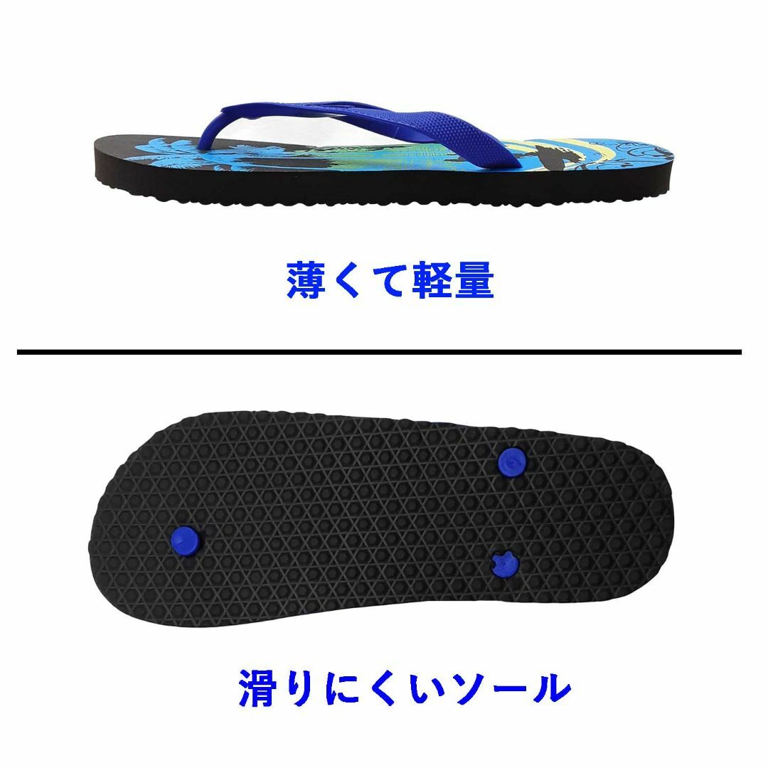 【新品】ビーチサンダル ブルー メンズ 27～27.5cm メンズの靴/シューズ(ビーチサンダル)の商品写真