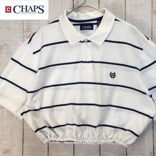 CHAPS - チャップス　リメイク古着　裾絞り　半袖　ポロシャツ　アメカジ　ダサかわ　ゆるだぼ