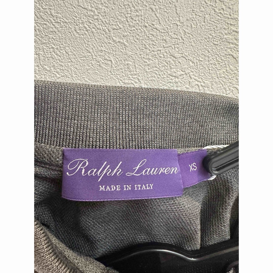 Ralph Lauren(ラルフローレン)のラルフローレン パープルレーベル ポロベア 半袖 ポロシャツ グレー XS レディースのトップス(ポロシャツ)の商品写真