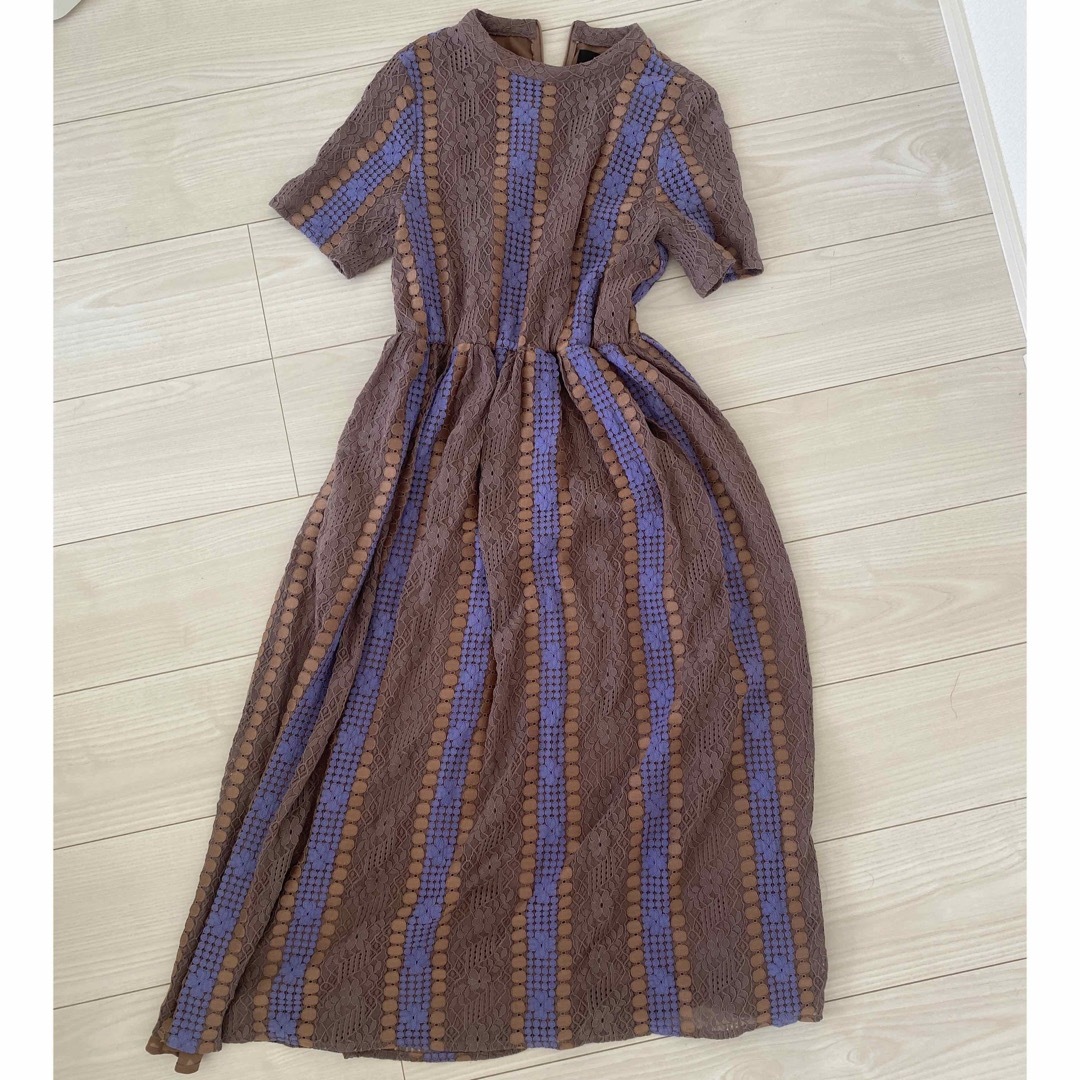 meridian レースドレス　グレープフルーツムーン レディースのフォーマル/ドレス(ミディアムドレス)の商品写真