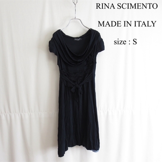 リナシメント(RINASCIMENTO)のRINA SCIMENTO ノースリーブ デザイン ワンピース イタリア製 S(ミニワンピース)