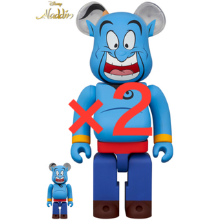 メディコムトイ(MEDICOM TOY)の×2 BE@RBRICK  GENIE 100%&400％ アラジン　ジーニー(キャラクターグッズ)