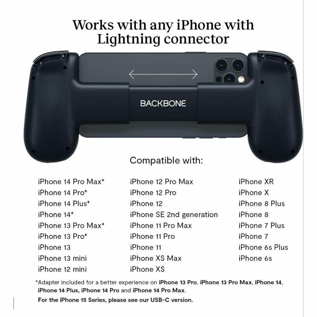 BACKBONE One モバイルゲームコントローラー for iPhone スマホ/家電/カメラのスマホアクセサリー(その他)の商品写真