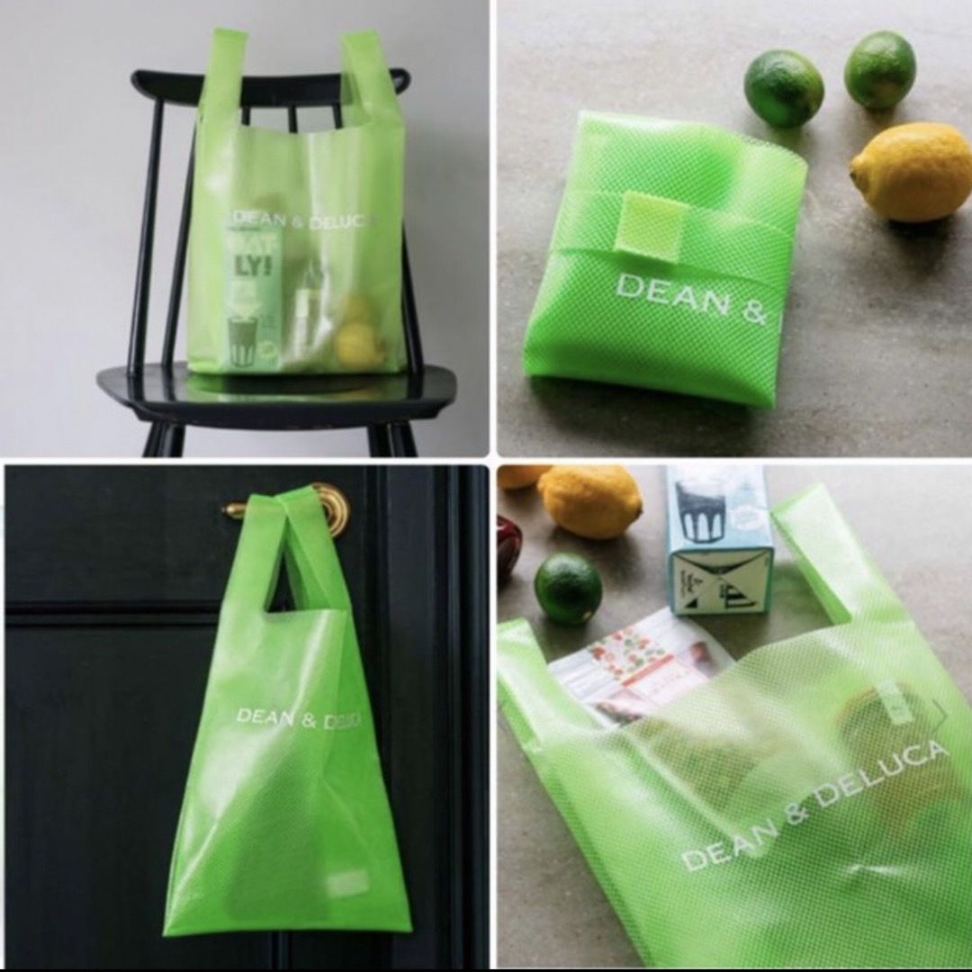 DEAN & DELUCA(ディーンアンドデルーカ)のDEAN&DELUCAショッピングバッグEVAライムグリーン  レディースのバッグ(ショップ袋)の商品写真