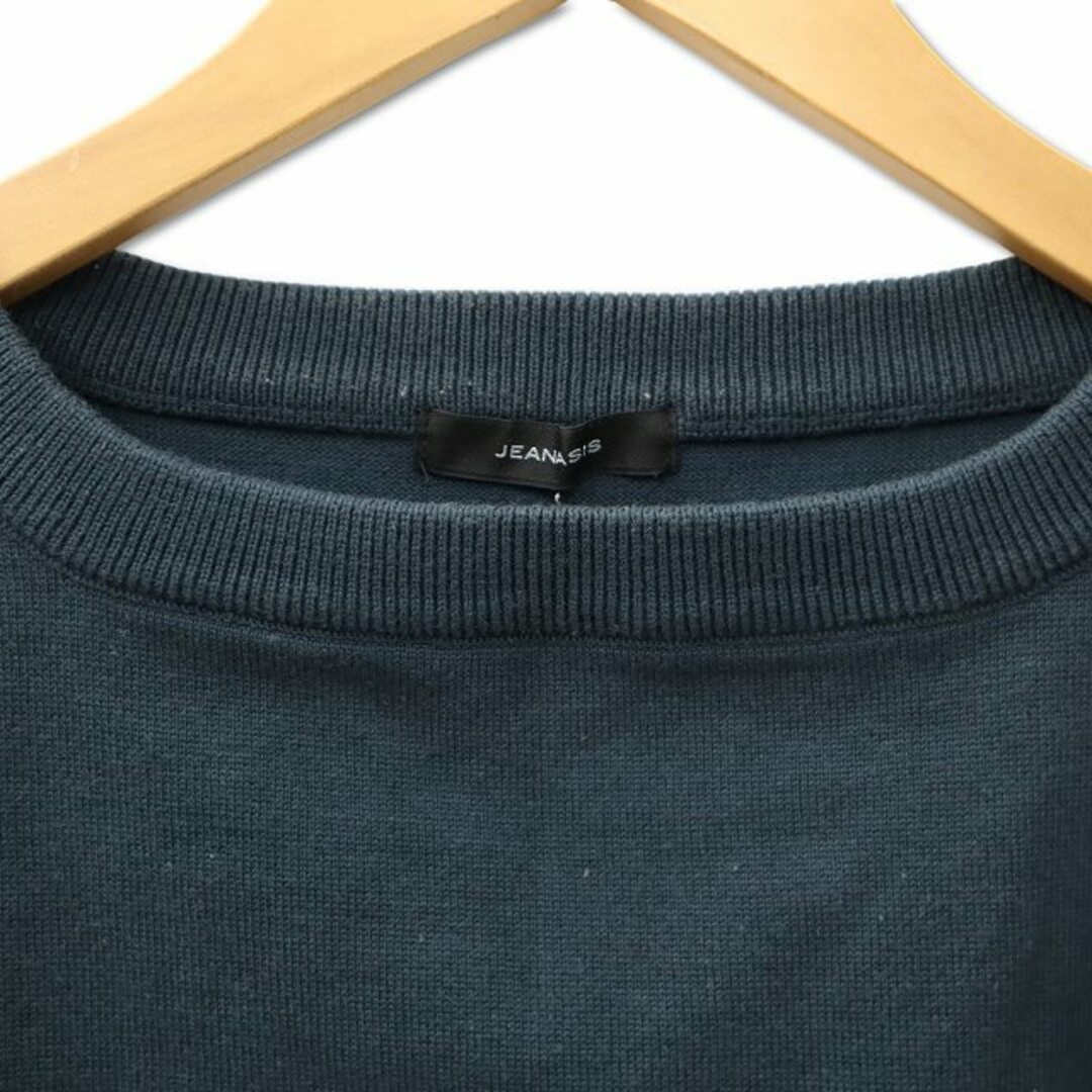 JEANASIS(ジーナシス)のジーナシス オープンショルダー 半袖 サマーニット セーター F グリーン メンズのトップス(ニット/セーター)の商品写真
