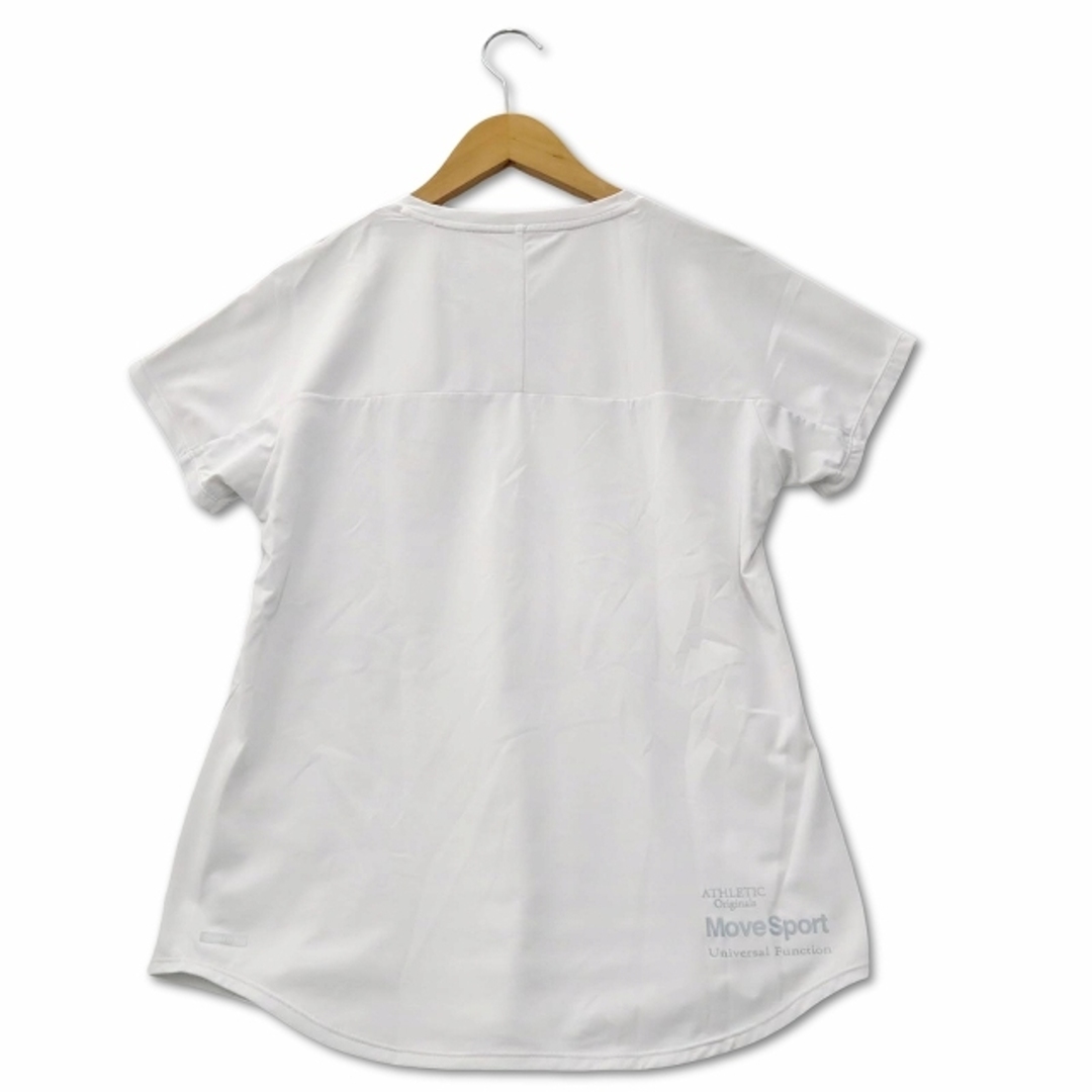 DESCENTE(デサント)のデサント DESCENTE ロゴプリント Tシャツ カットソー L ホワイト レディースのトップス(Tシャツ(半袖/袖なし))の商品写真