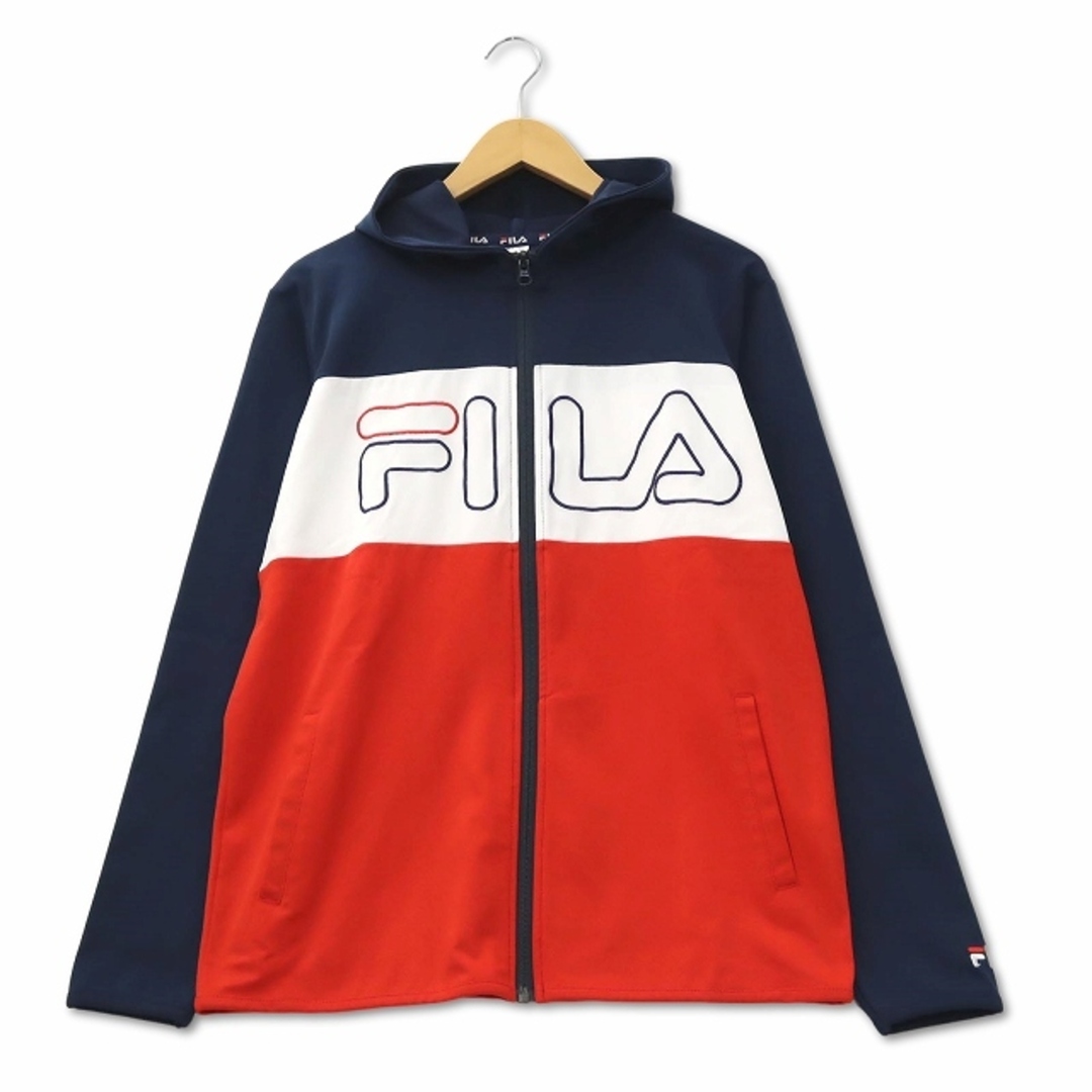 FILA(フィラ)のフィラ FILA ビッグロゴ ジップアップ パーカー ジャケット S  メンズのトップス(パーカー)の商品写真