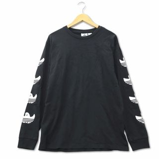 アディダス(adidas)のアディダス adidas シュムーフォイル ロゴロンTシャツ O ブラック(Tシャツ/カットソー(七分/長袖))