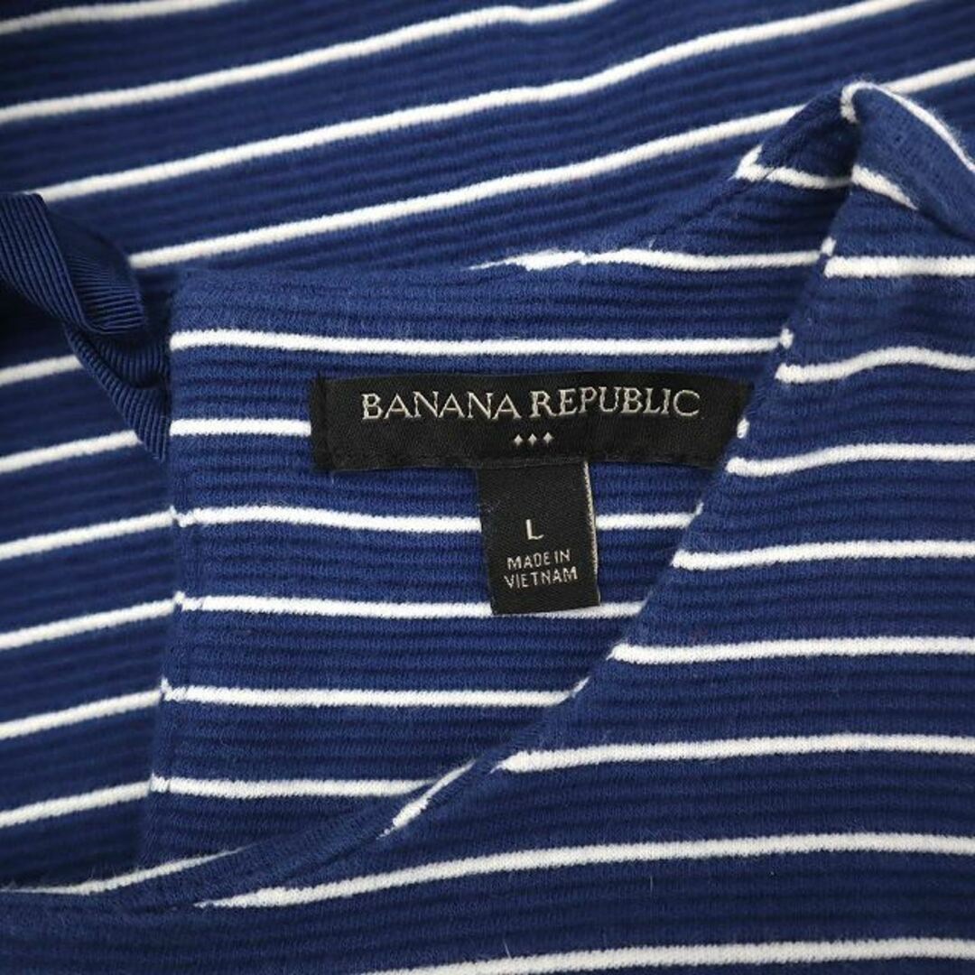 Banana Republic(バナナリパブリック)のバナナリパブリック BANANA REPUBLIC ボーダー ノースリカットソー レディースのトップス(カットソー(半袖/袖なし))の商品写真